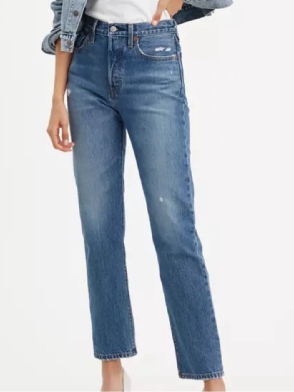 Levi's 28 x 32 Jeans Premium 501 Original High Rise Straight Leg Button Fly NWT